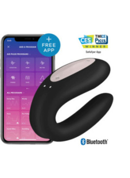 Stimulateur noir connecté Double Joy Satisfyer - CC5972420010